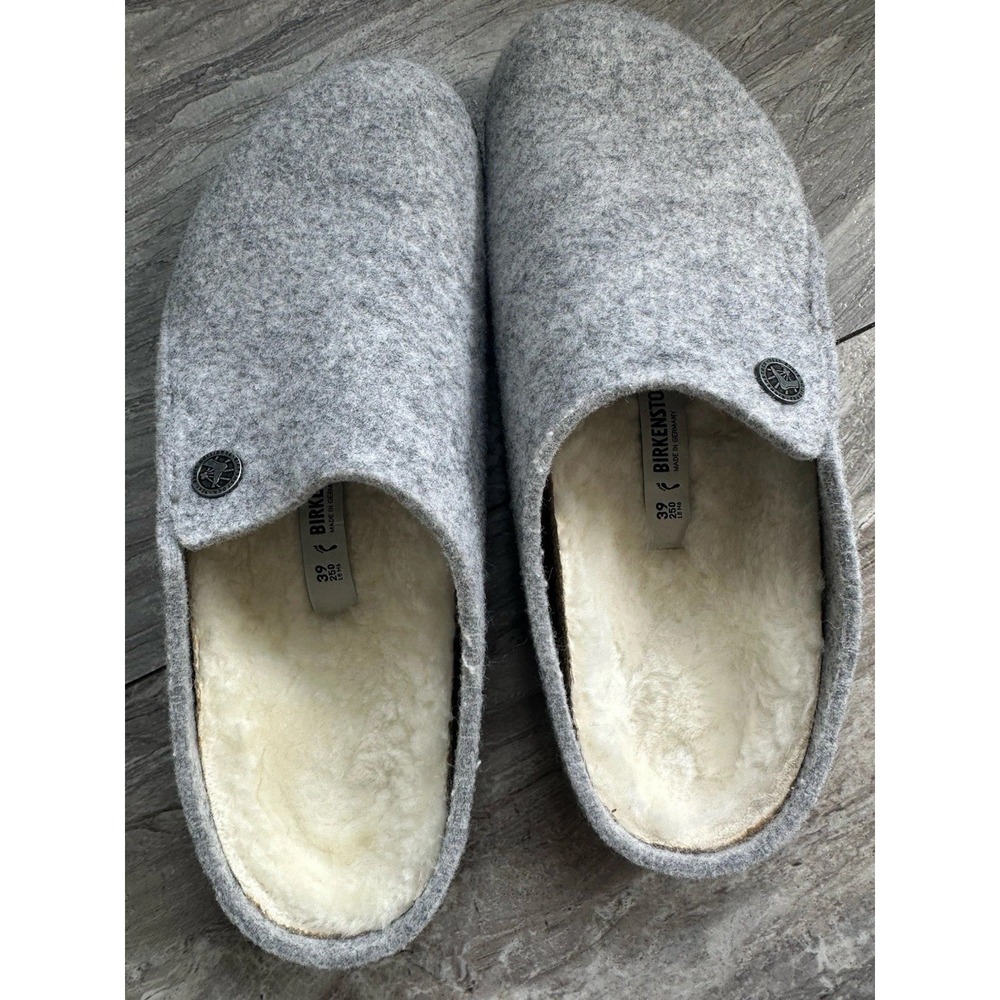 Birkenstock Zermatt Wool Shearling Slippers Women's Size 8 Men's 6 / EU39 Clogs
